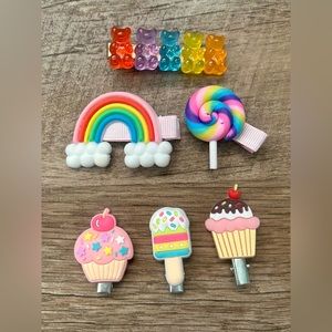 6 Candy Sweets Hair Clips